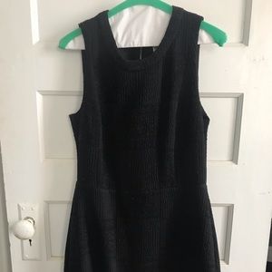 Black patterned madewell dress- size 4